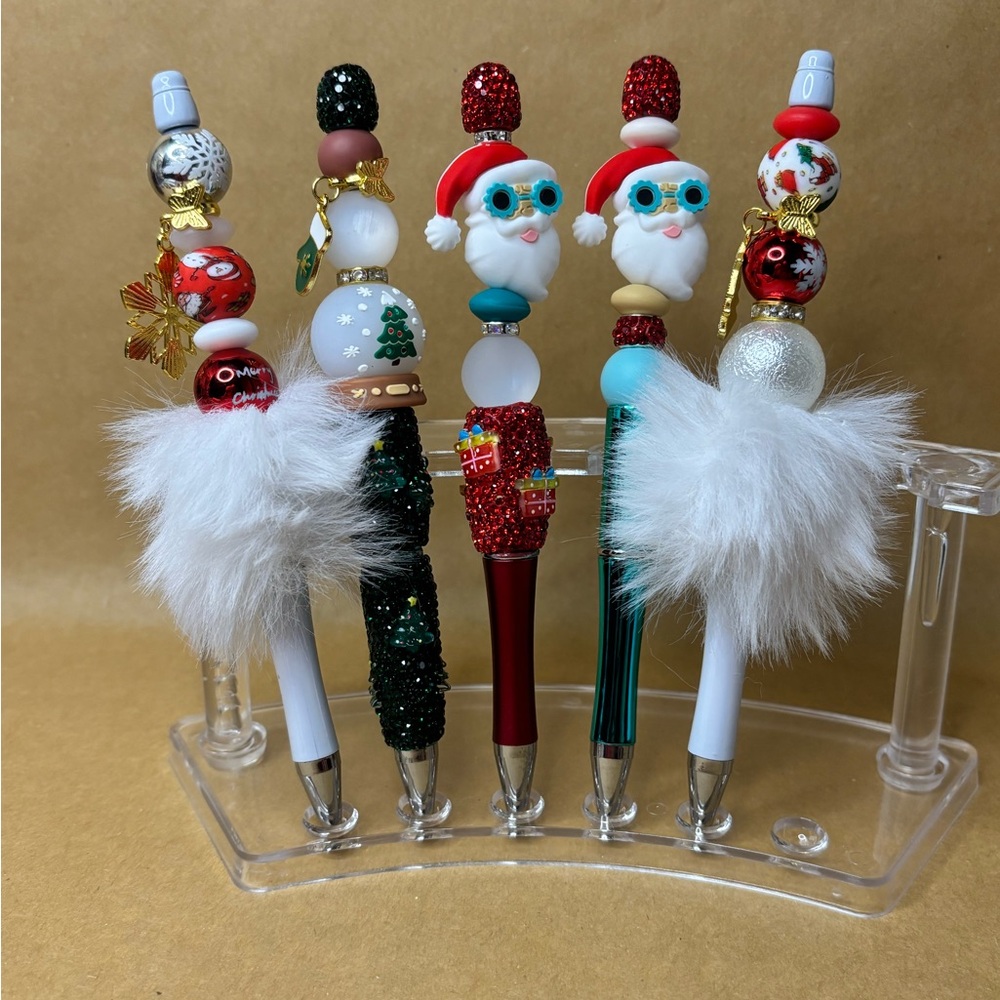Festive Christmas Pens with Santa and Holiday Designs STOCKING STUFFERS